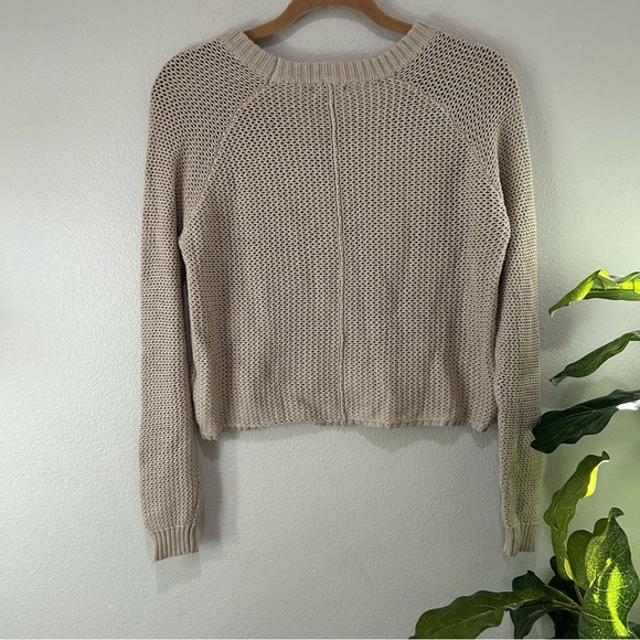 Urban outfitters Silence + Noise tan open knit sweater - Picture 7 of 8